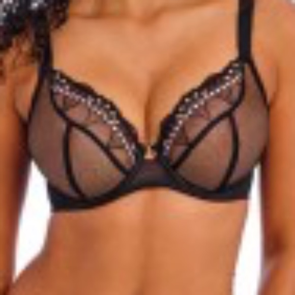 Freya Loveland Plunge Bra black 34H NWT - Picture 1 of 4